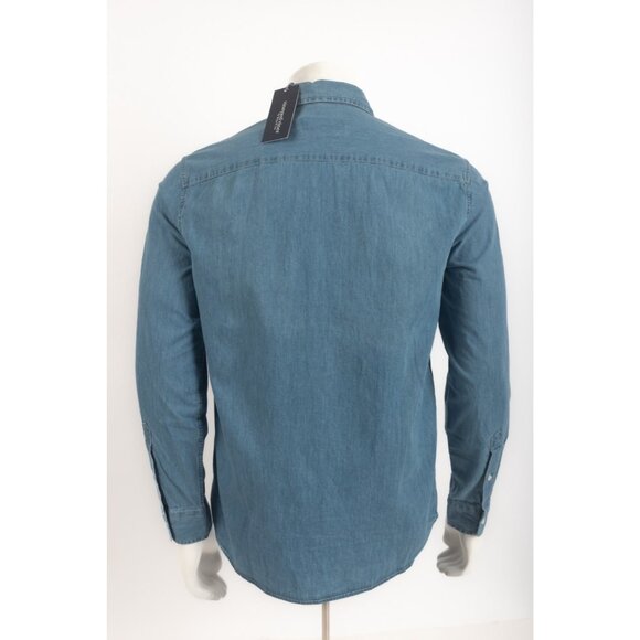 Vineyard Vines Mens Shirt Top Size S Blue Chambray Denim spread collar NWT - Picture 5 of 6